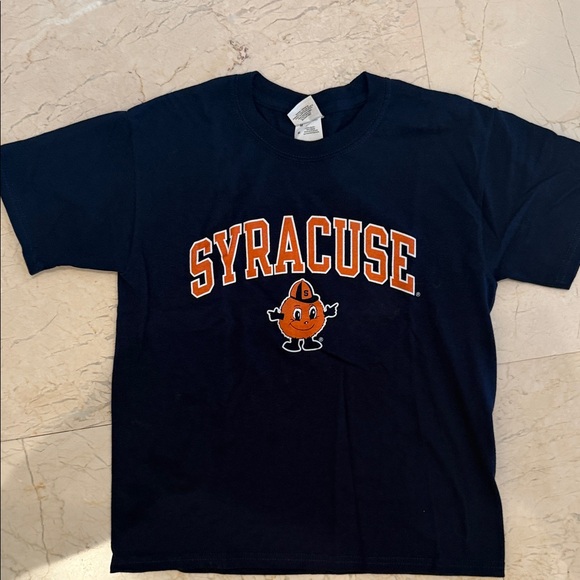 Jerzees Syracuse Orange  Kids T-Shirt - Dark Blue and Orange - Picture 6 of 7